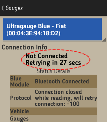 UltraGauge Android Connection Count Down
