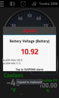 OBD2 Notification Alarm